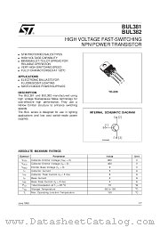 BUL382D datasheet pdf ST Microelectronics
