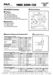 1MBI200N-120 datasheet pdf Fuji Electric