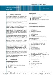 AS3520 datasheet pdf Austria Mikro Systems
