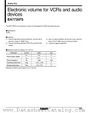BA7735 datasheet pdf ROHM