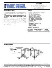 MIC2550BTS datasheet pdf Micrel Semiconductor