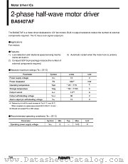 BA6407 datasheet pdf ROHM