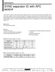 BA7071 datasheet pdf ROHM