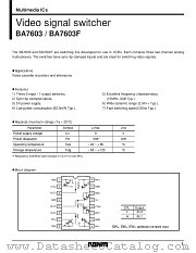 BA7603F datasheet pdf ROHM