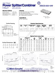 ZB5CS-920-10W datasheet pdf Mini-Circuits