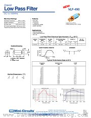 VLF-490 datasheet pdf Mini-Circuits
