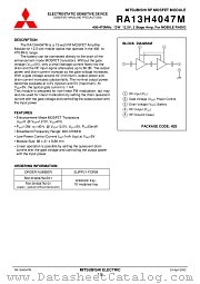 RA13H4047M datasheet pdf Mitsubishi Electric Corporation