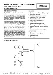ZRC250A01 datasheet pdf Zetex Semiconductors