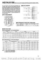 74LS156 datasheet pdf Hitachi Semiconductor