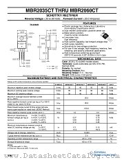 MBR2050 datasheet pdf General Semiconductor