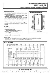 M62392 datasheet pdf Mitsubishi Electric Corporation
