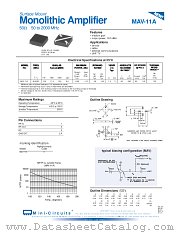 MAV-11A datasheet pdf Mini-Circuits
