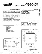MAX1171CDJ datasheet pdf MAXIM - Dallas Semiconductor