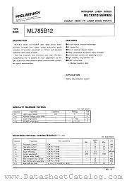 ML7XX12 datasheet pdf Mitsubishi Electric Corporation