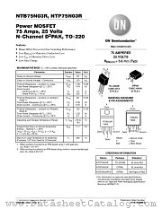 NTB75N03R datasheet pdf ON Semiconductor