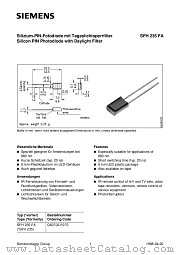 SFH235FA datasheet pdf Siemens