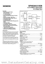 SFH620AGB datasheet pdf Siemens