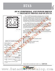 UDN5713 datasheet pdf Allegro MicroSystems