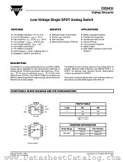 DG9431DV datasheet pdf Vishay