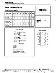 MC1692 datasheet pdf Motorola