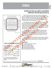 UCN5881 datasheet pdf Allegro MicroSystems