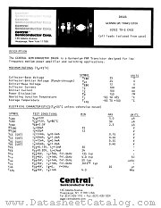 2N404 datasheet pdf Central Semiconductor