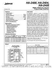 HA1-2404-4 datasheet pdf Intersil