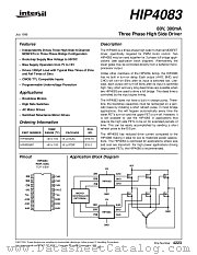 HIP4083AP datasheet pdf Intersil