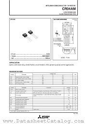 CR04 datasheet pdf Mitsubishi Electric Corporation