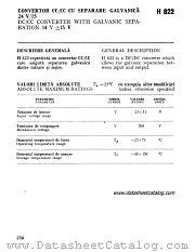 H822 datasheet pdf CCSIT-CE