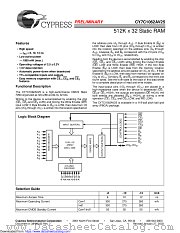 CY7C1062AV25 datasheet pdf Cypress