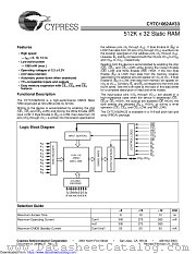 CY7C1062AV33 datasheet pdf Cypress