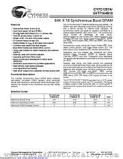 CY7C1297A datasheet pdf Cypress