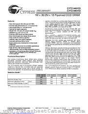 CY7C1444V33 datasheet pdf Cypress