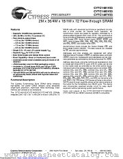 CY7C1483V33 datasheet pdf Cypress