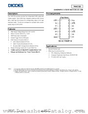 74HC125T14-13 datasheet pdf Diodes