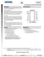 74HC164S14-13 datasheet pdf Diodes
