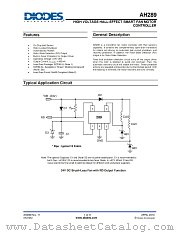 AH289-YG-13 datasheet pdf Diodes