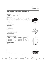 ZXM61P03F datasheet pdf Diodes