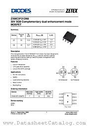 ZXMC3F31DN8 datasheet pdf Diodes