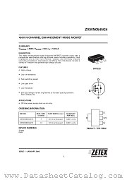 ZXMN0545G4TA datasheet pdf Diodes