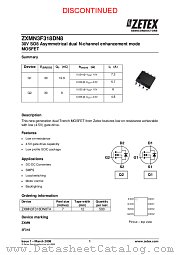 ZXMN3F318DN8 datasheet pdf Diodes