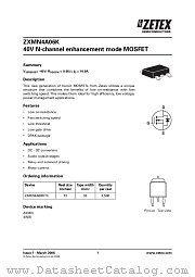 ZXMN4A06KTC datasheet pdf Diodes
