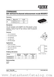 ZXMN6A08GTA datasheet pdf Diodes
