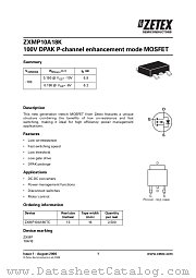 ZXMP10A18KTC datasheet pdf Diodes