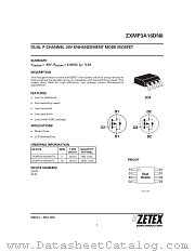 ZXMP3A16DN8 datasheet pdf Diodes
