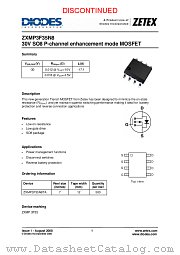 ZXMP3F35N8TA datasheet pdf Diodes