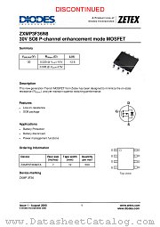 ZXMP3F36N8TA datasheet pdf Diodes
