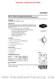 ZXT2M322(Z) datasheet pdf Diodes