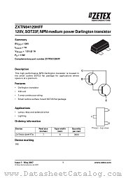 ZXTN04120HFFTA datasheet pdf Diodes